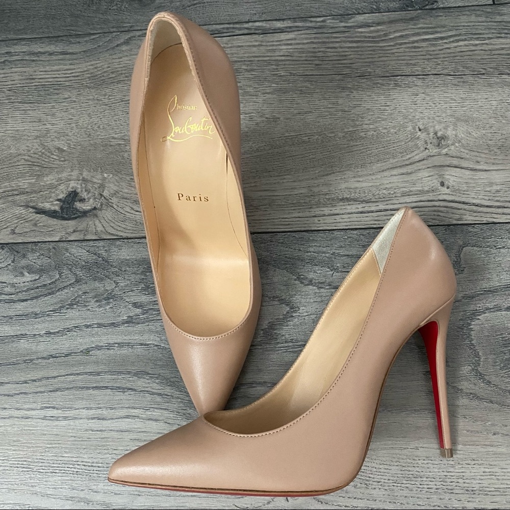 New Christian Louboutin Décolleté Pump Nude sz 36 💯 Authentic